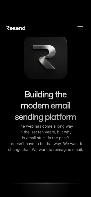 Resend — About - mobile