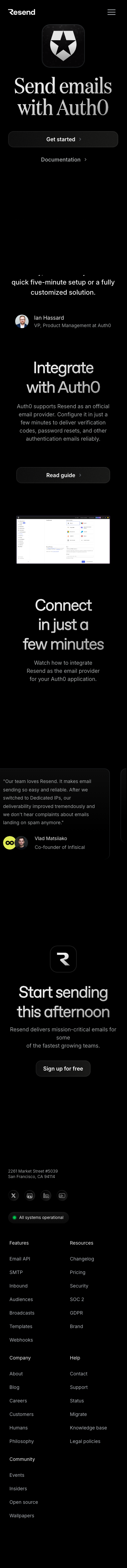 Resend - mobile full page