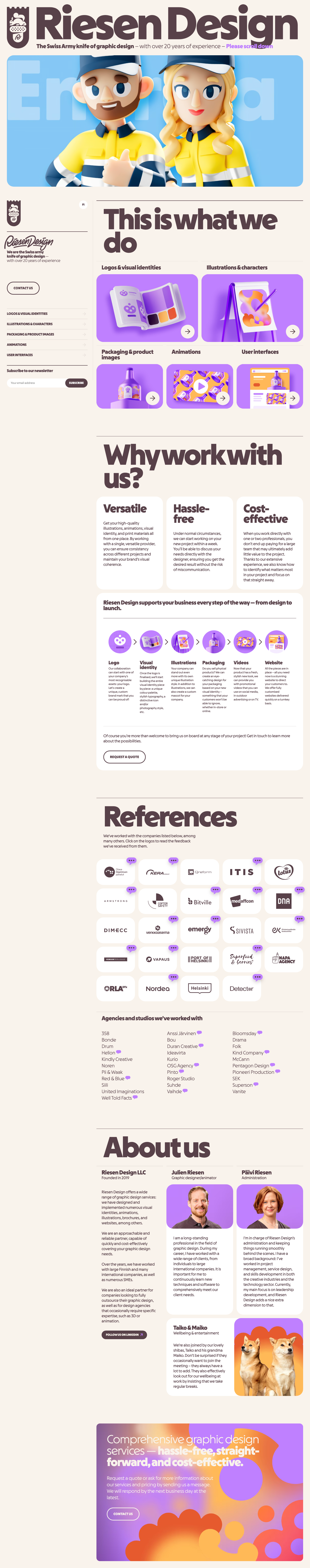 Riesen Design - full page scroll