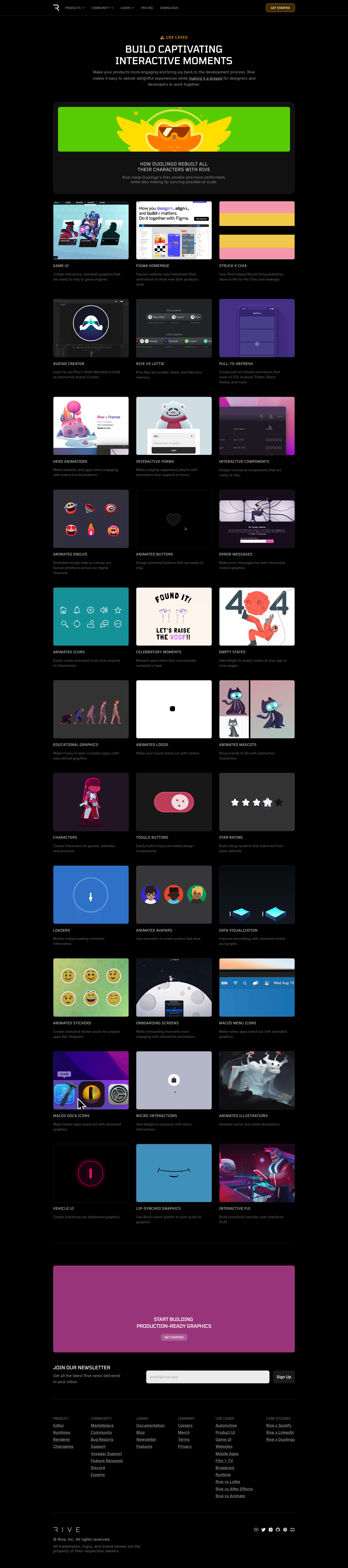 Rive - full page scroll