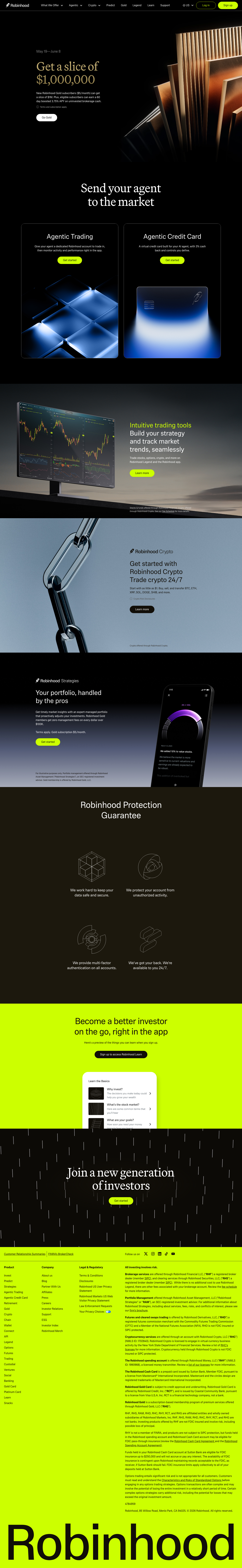 Robinhood: 24/5 Commission-Free Stock Trading & Investing - full page scroll