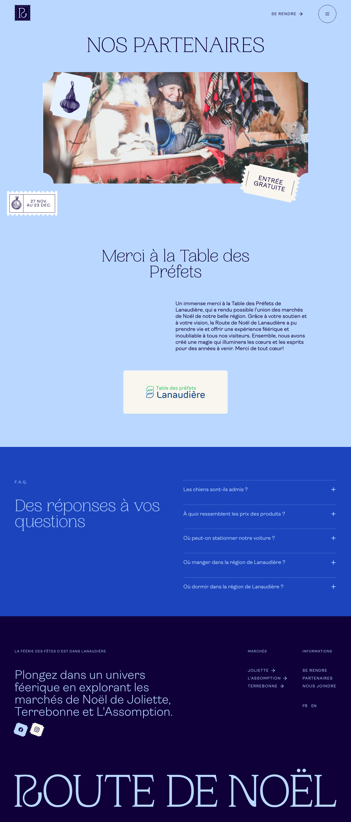 Route de Noël · About - full page scroll