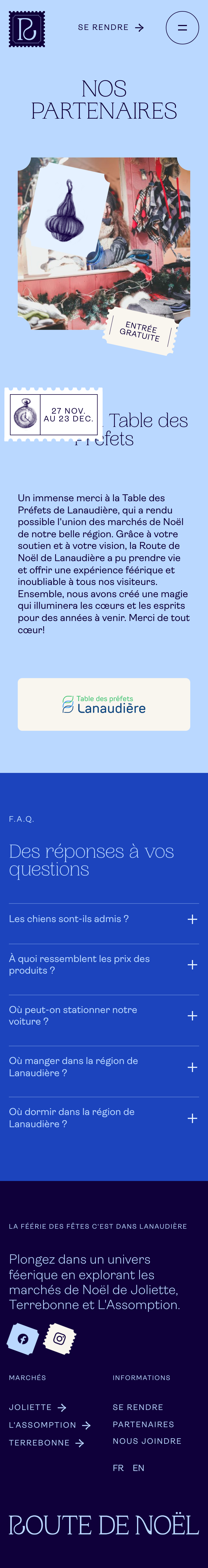 Route de Noël · About - mobile full page