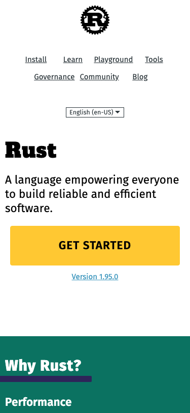 Rust Lang - mobile