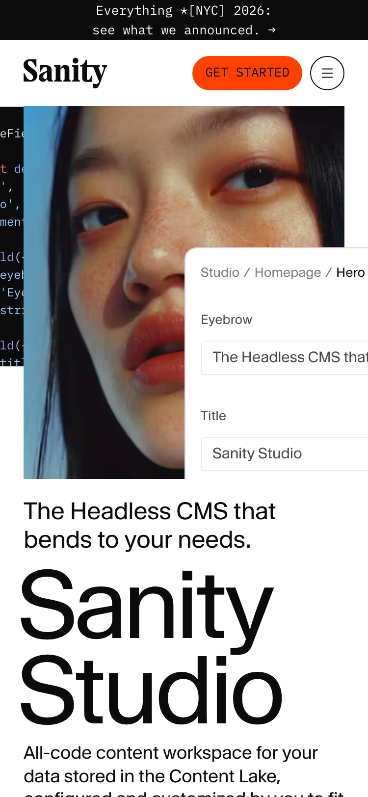 Sanity · Features - mobile