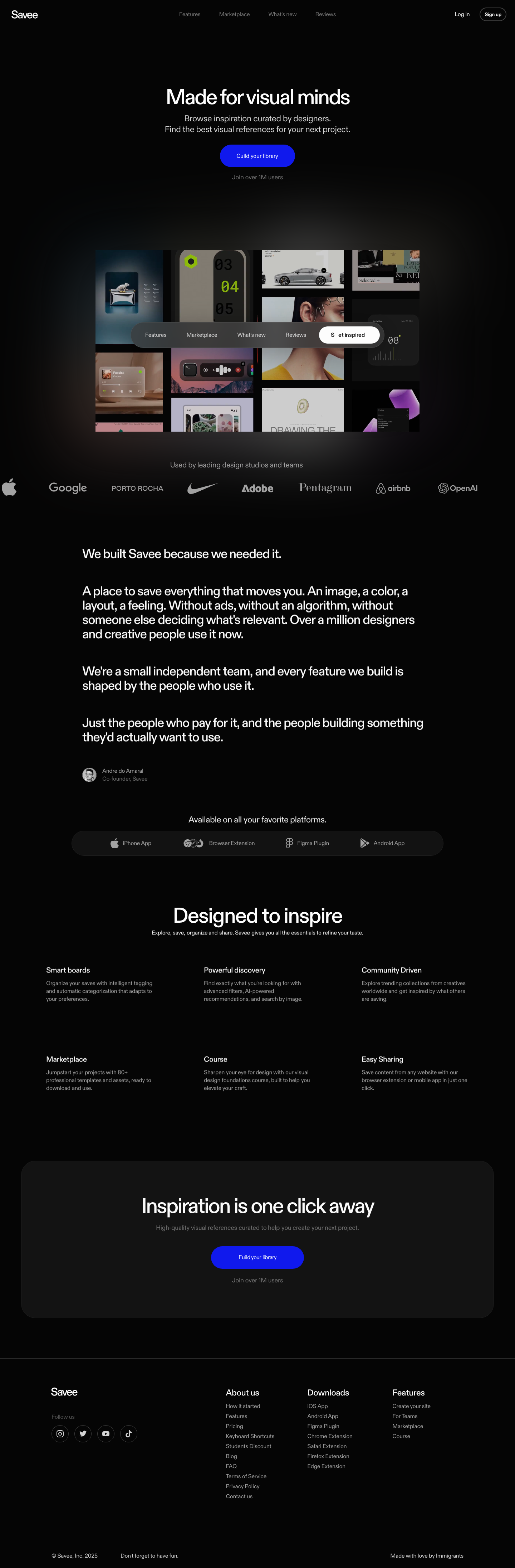 Savee - full page scroll