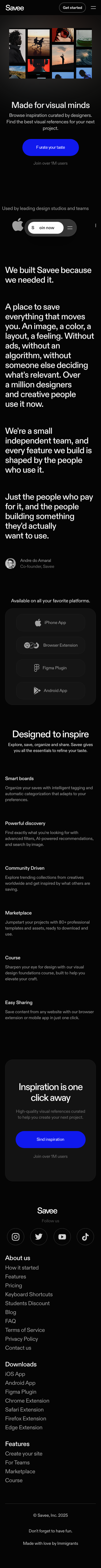 Savee - mobile full page