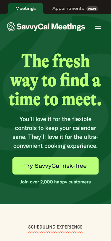 Savvycal - mobile