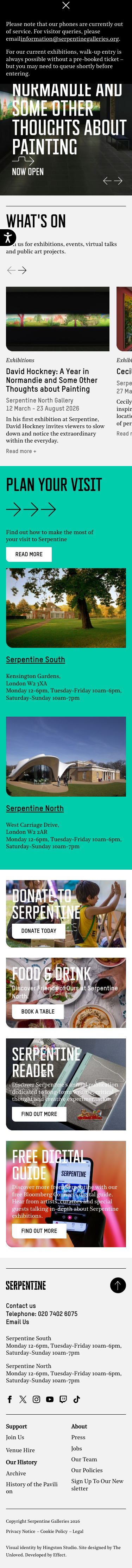 Serpentinegalleries - mobile full page