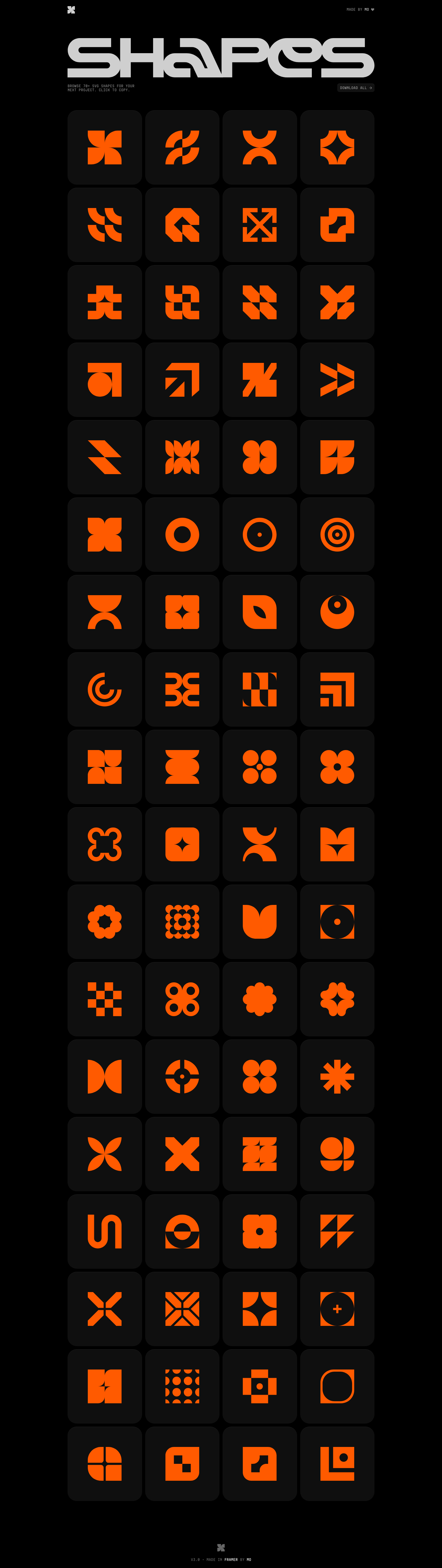 Shapes - full page scroll