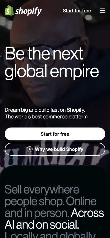 Shopify - mobile
