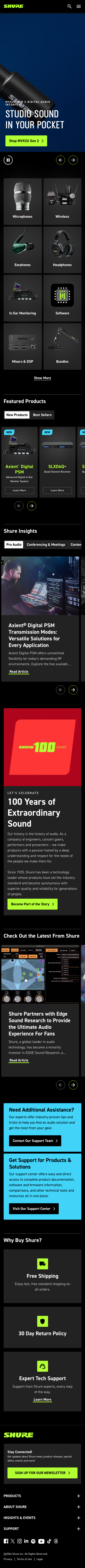 Shure - mobile full page