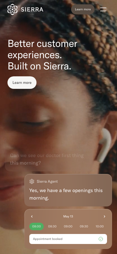 Better customer experiences | Sierra - mobile