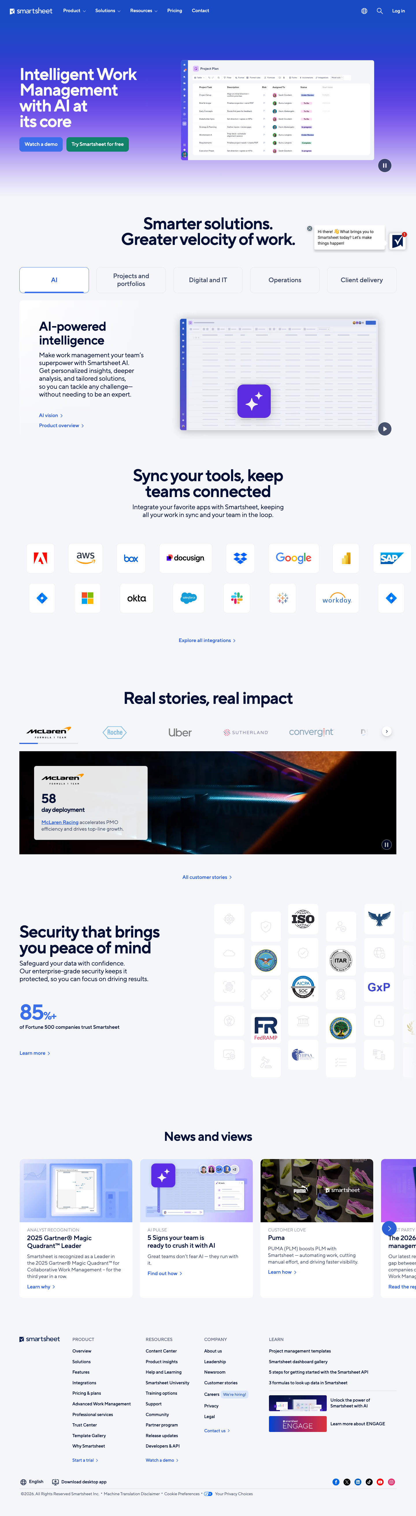 Smartsheet - full page scroll