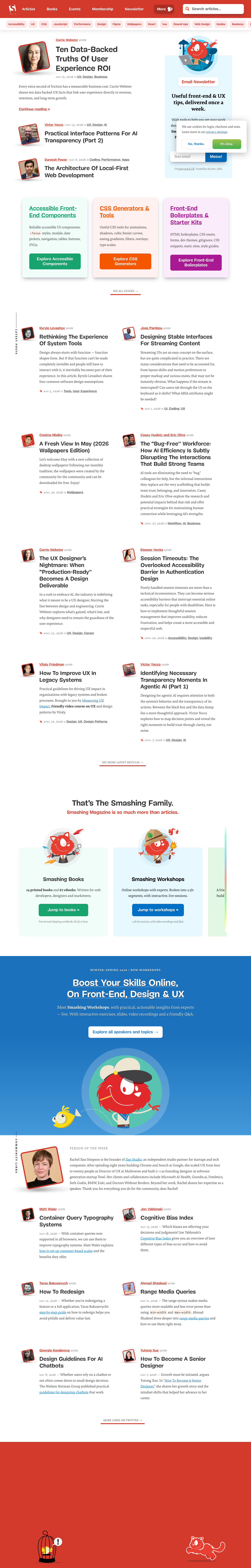 Smashingmagazine - full page scroll