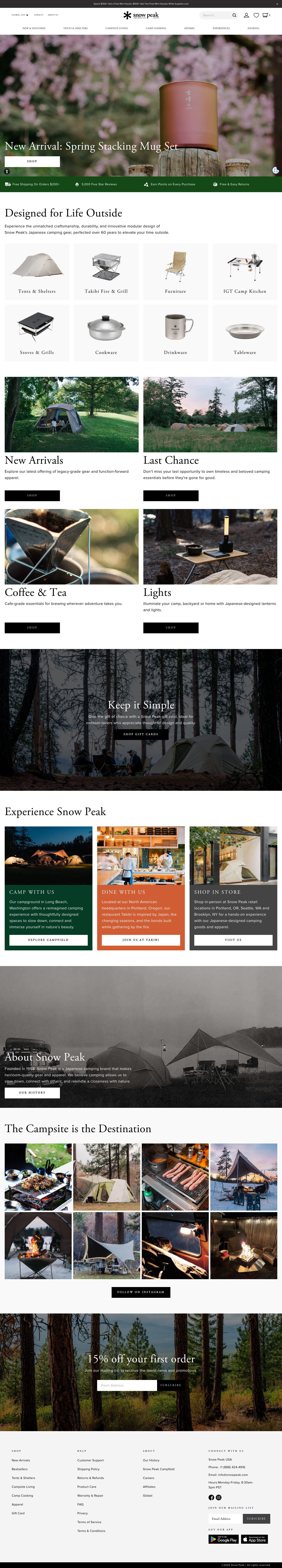 Snowpeak - full page scroll
