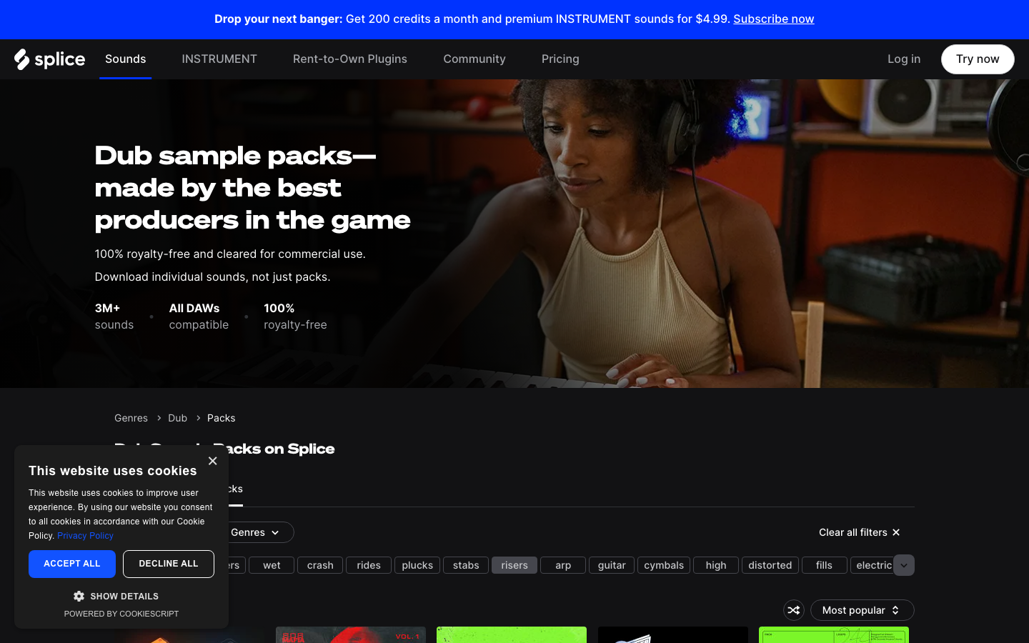 Splice - full page scroll