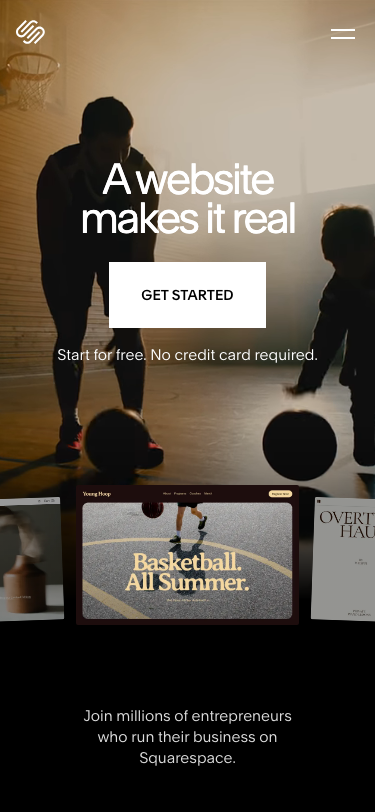 Squarespace - mobile