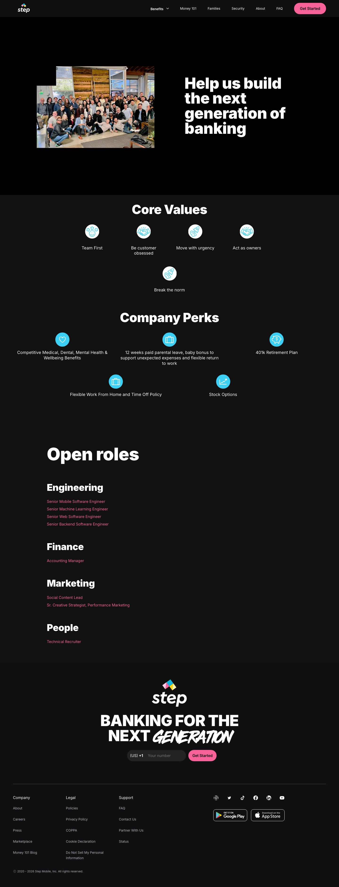 Step - full page scroll