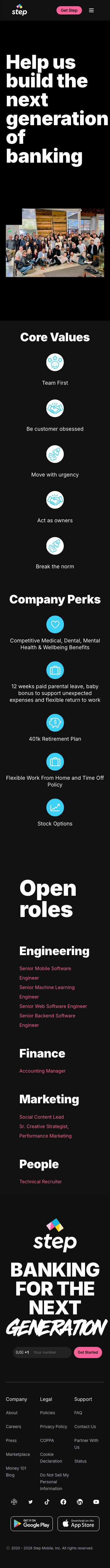 Step - mobile full page
