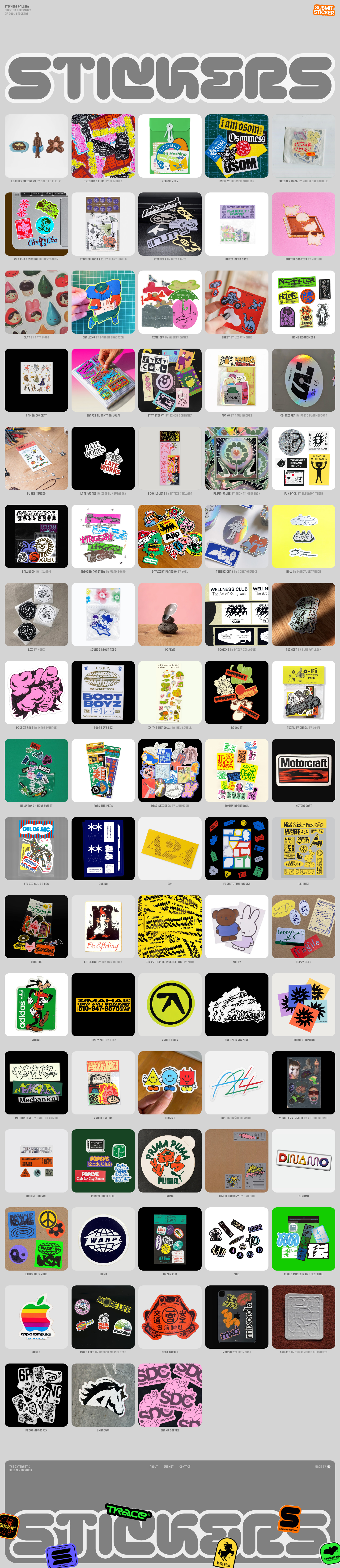 Stickers Gallery - full page scroll
