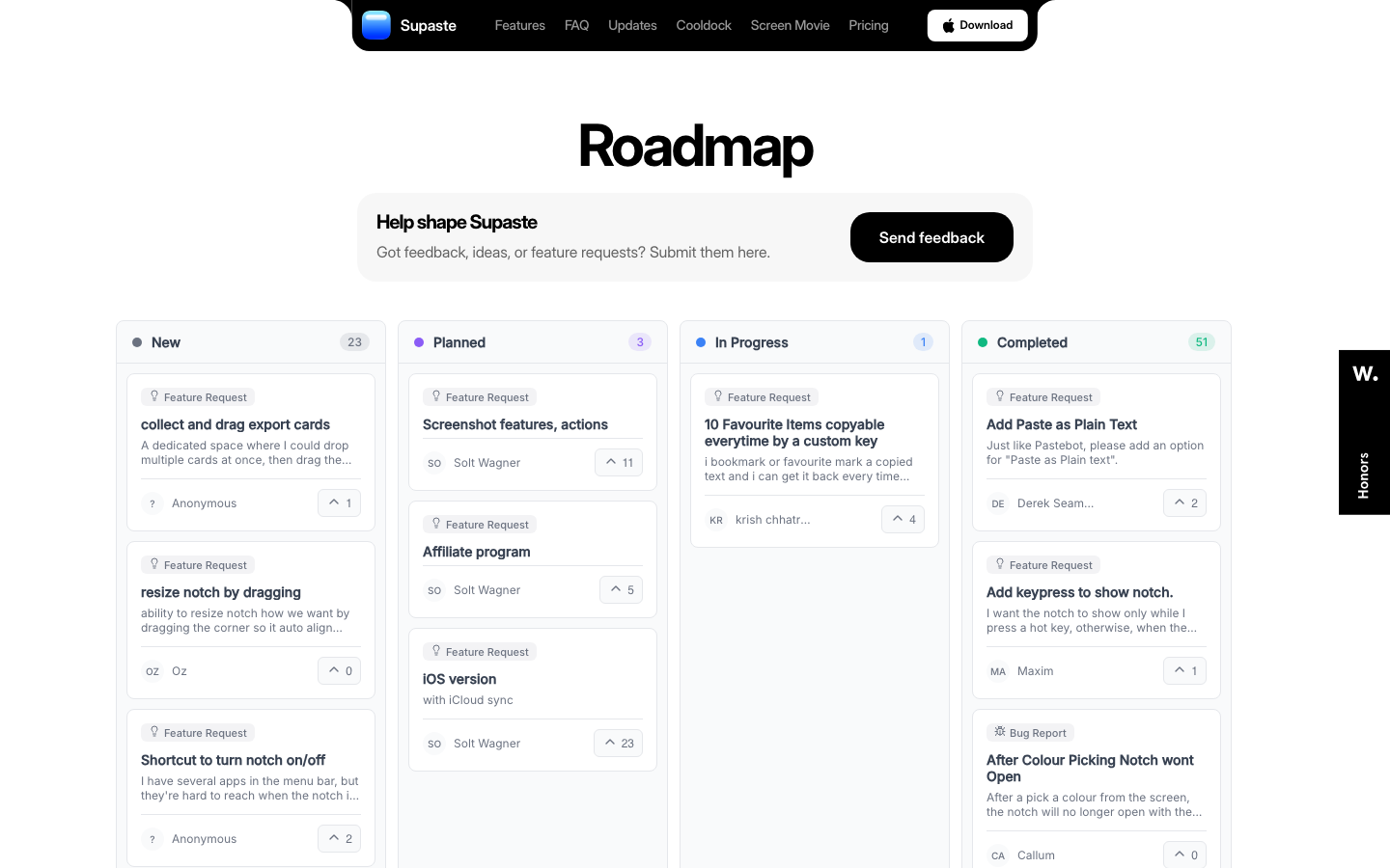 Supaste · Roadmap - Other