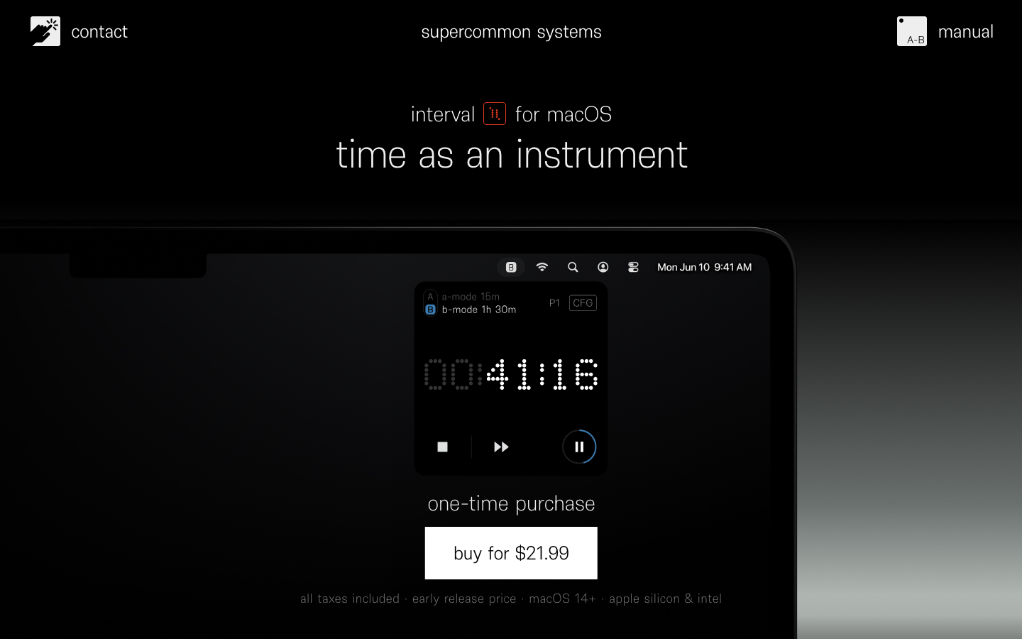 Ultra-minimalist dark interface featuring centered sans-serif typography and a high-contrast product mockup. The layout relies on vast negative space and a strict monochrome palette to create a focused, tool-like atmosphere. · dark mode saas, minimalist app landing page, monochrome product hero, technical tool design, high contrast dark ui