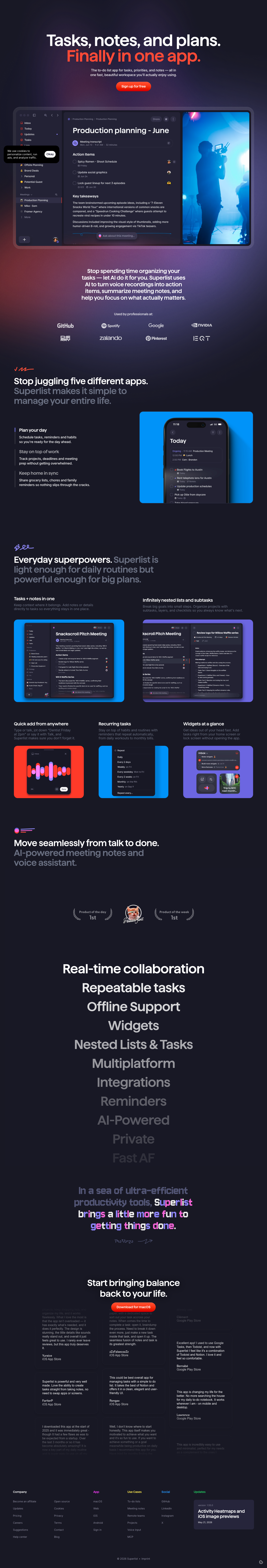 Superlist — Task Management & To-Do List App for Work and Life - full page scroll