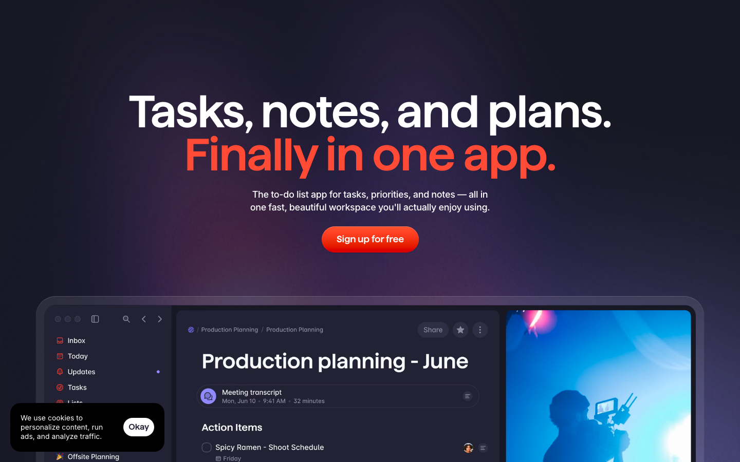 Superlist — Task Management & To-Do List App for Work and Life - From the creators of Wunderlist — the all-in-one task management app for to-do lists, notes, and projects. AI-powered productivity that replaces 5 apps. Free to start, works on Mac, Web, iOS & Android.  ·  minimalism, dark-mode, swiss, saas, developer-tools, agency, hero-with-cta, sticky-nav, logo-cloud, feature-trio