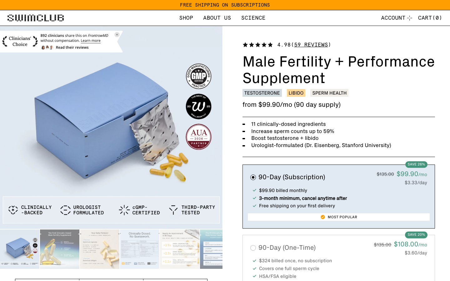 A clean, clinical product page utilizing a split layout with a high-key product image on the left and structured purchase options on the right. The use of sans-serif typography and ample white space creates a medical yet accessible mood.  ·  health ecommerce product page, clinical layout, medical supplement design, split screen product hero, minimalist health store