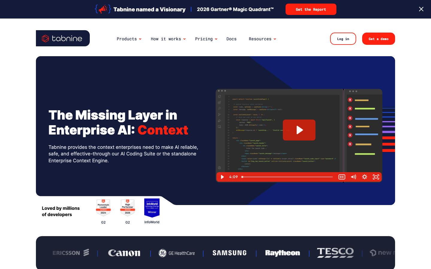 Tabnine AI Code Assistant | Smarter AI Coding Agents. Total Enterprise Control.