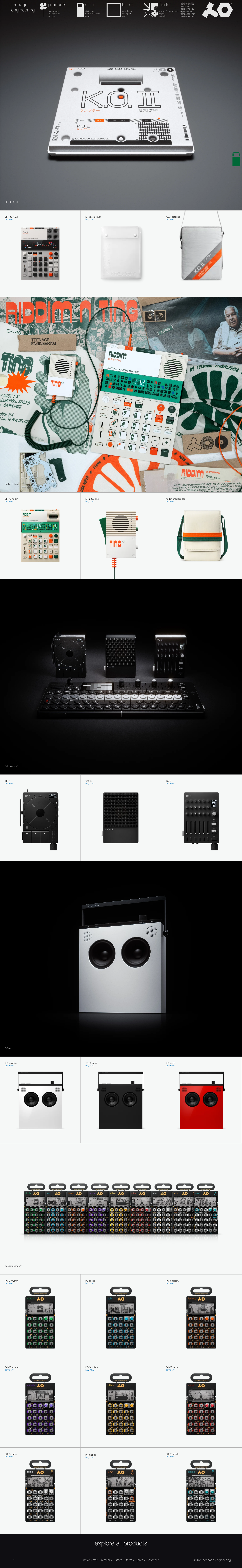 Teenageengineering - full page scroll