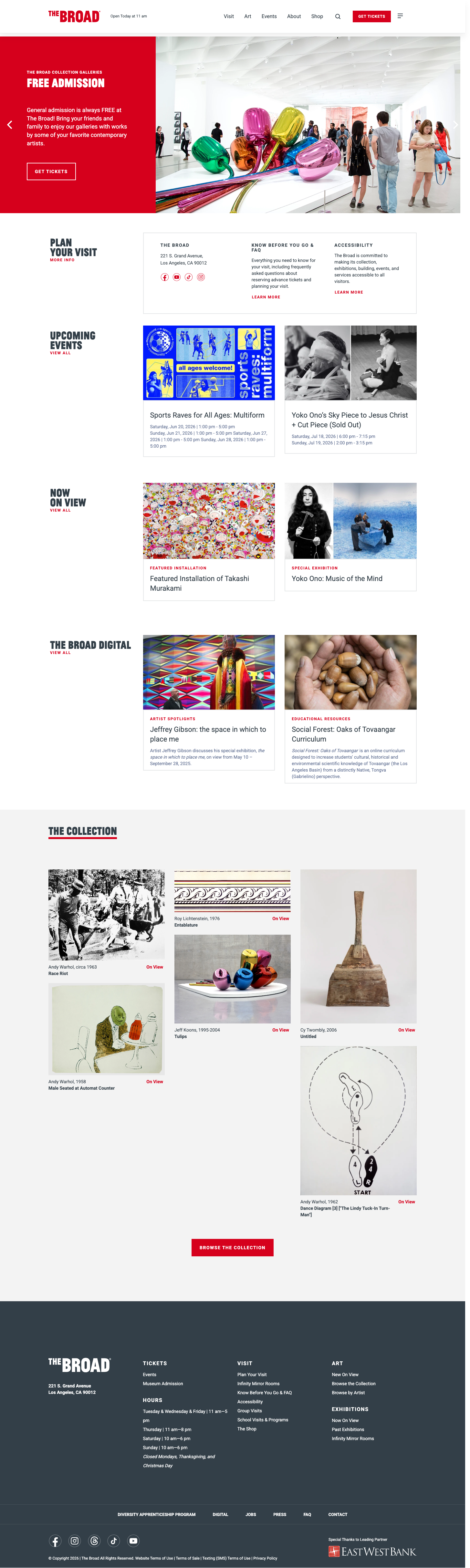The Broad - full page scroll