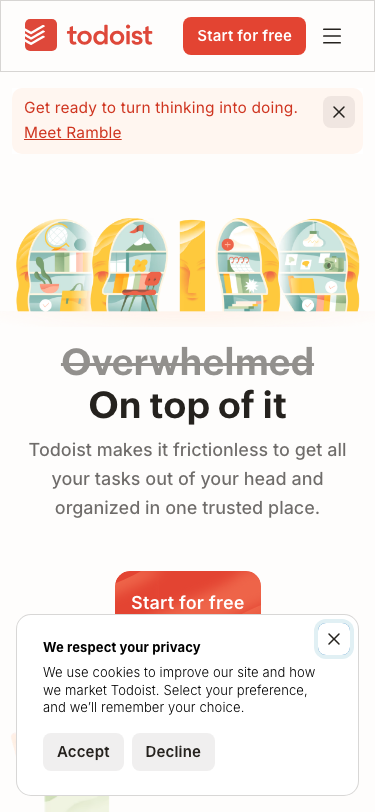 Todoist — Features - mobile