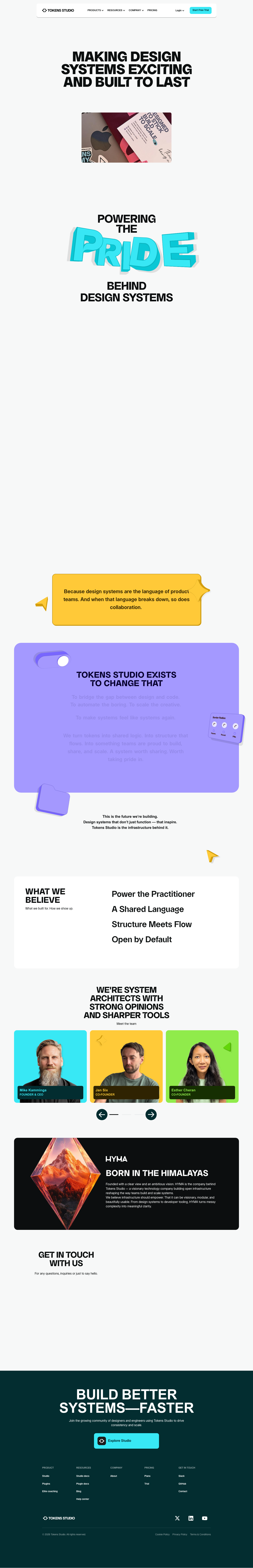 Tokens Studio · About - full page scroll