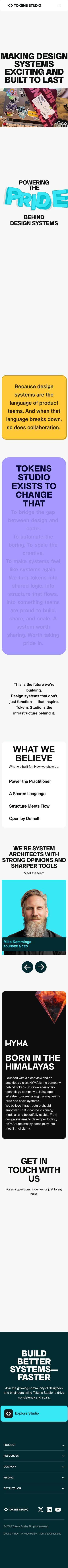 Tokens Studio · About - mobile full page