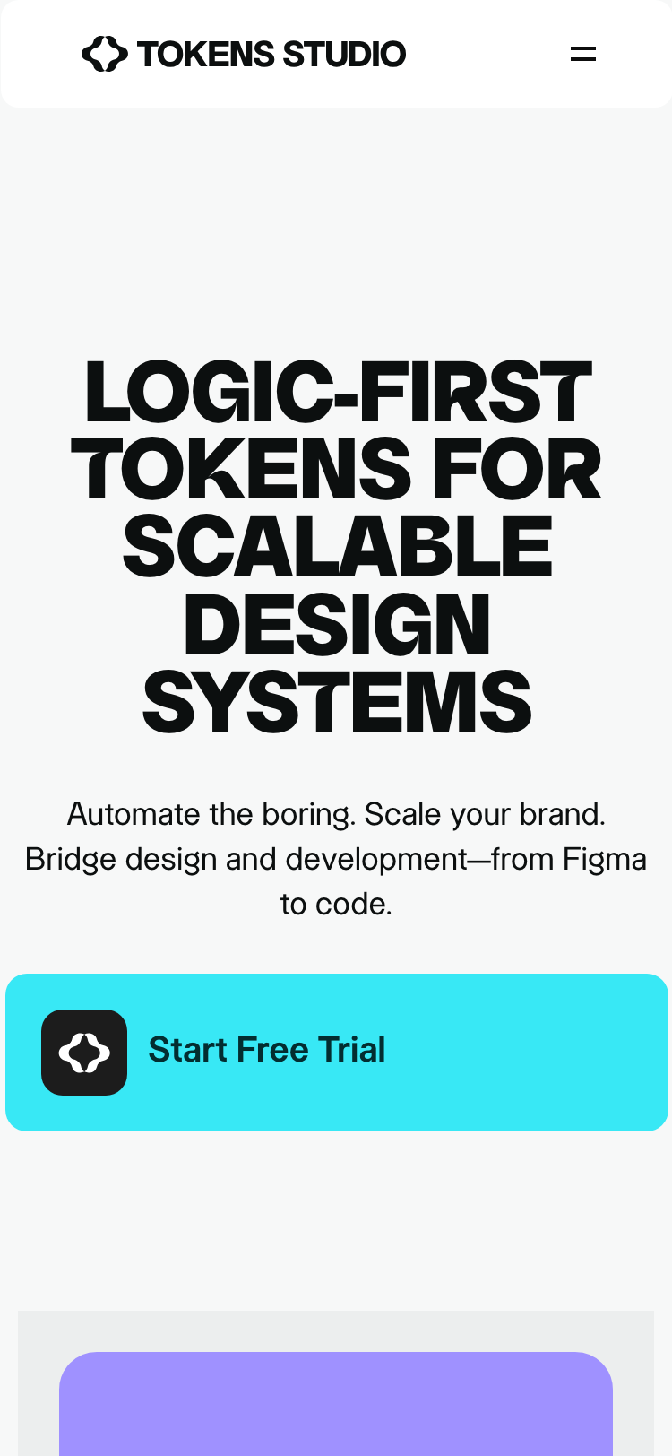 Tokens Studio · Features - mobile