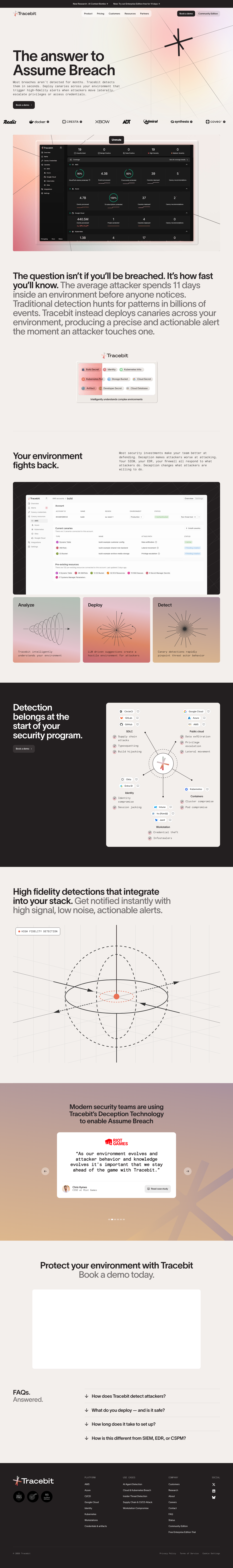 Tracebit - full page scroll