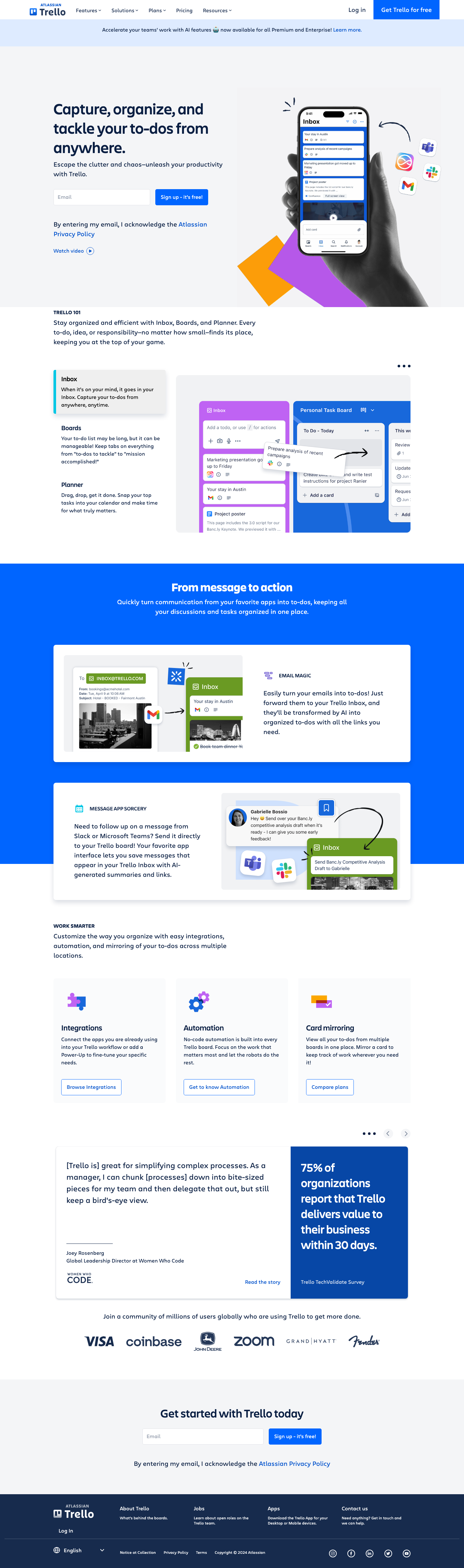 Trello - full page scroll