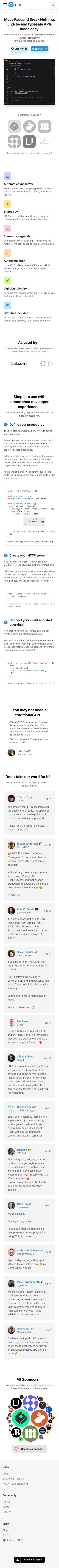 Trpc - mobile full page