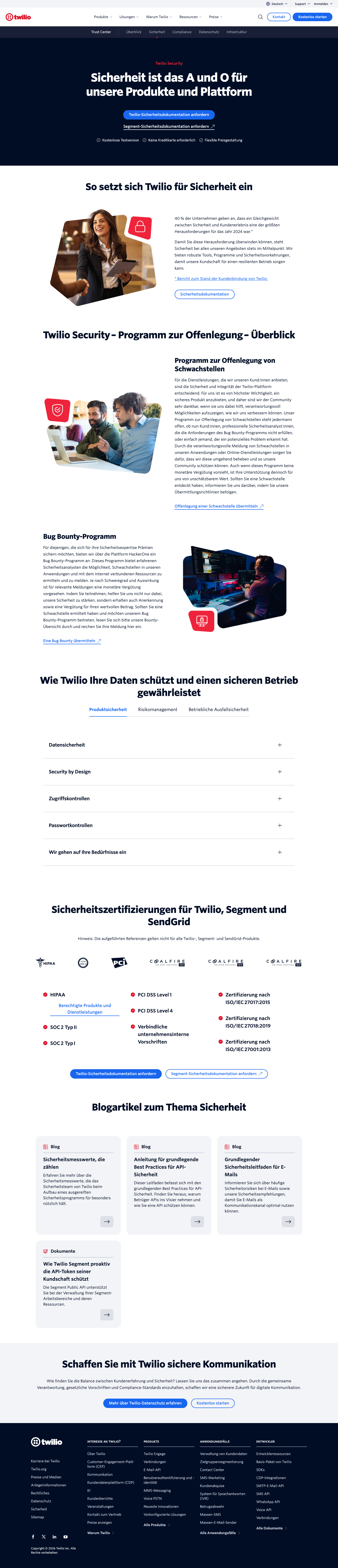 Twilio - full page scroll
