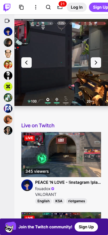 Twitch Tv - mobile
