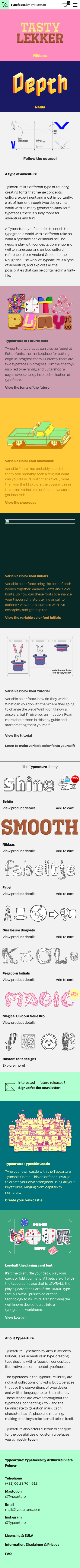 Typearture - mobile full page