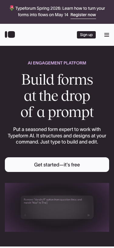 Typeform - mobile