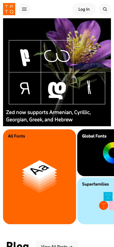 Typotheque - mobile