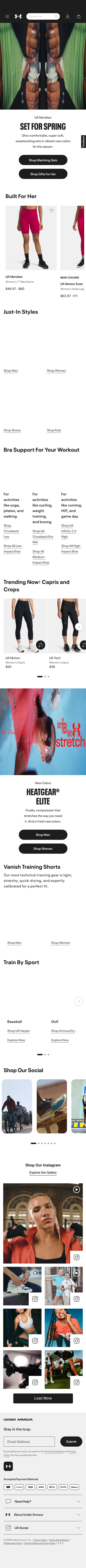 Underarmour - mobile full page