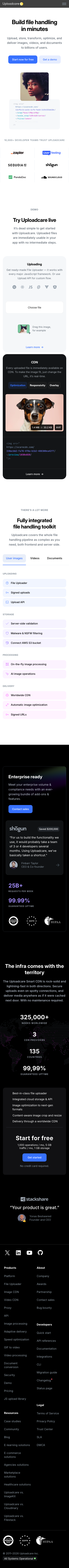 Uploadcare - mobile full page