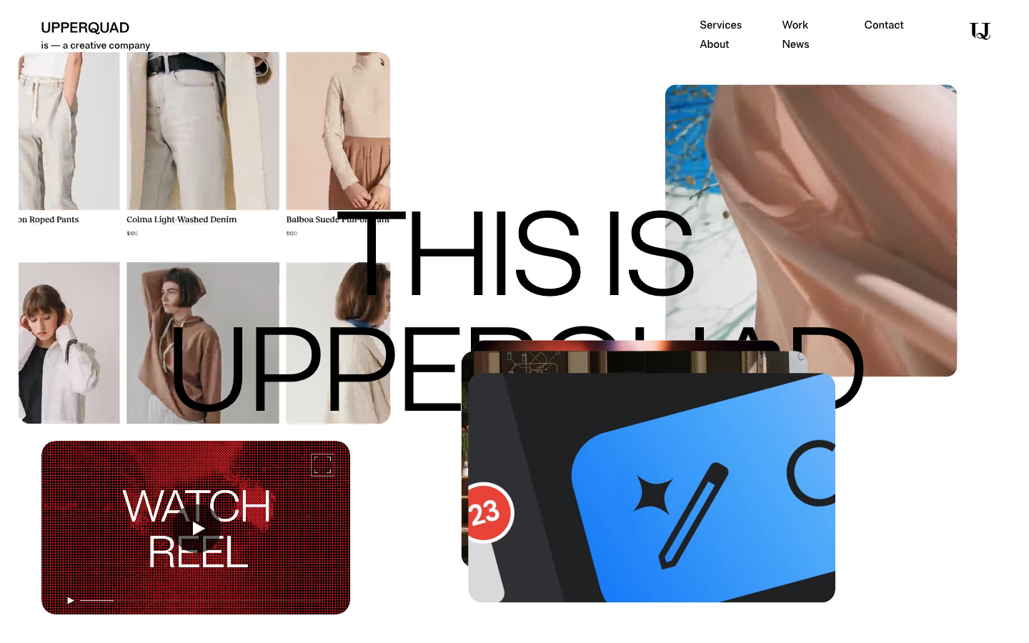 The layout prioritizes visual hierarchy through carefully spaced blocks of imagery and text. The color palette is restrained, relying on muted tones and stark contrasts to create a sophisticated, understated feel. Typography is clean and legible, emphasizing clarity and structure.  ·  minimalist agency, portfolio design, editorial website, clean layout, fashion agency, modern portfolio, type-focused design, muted color palette, visual hierarchy