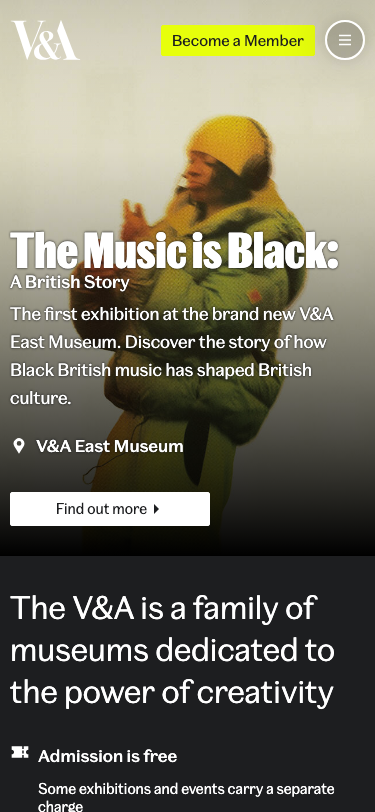Vam Ac Uk - mobile