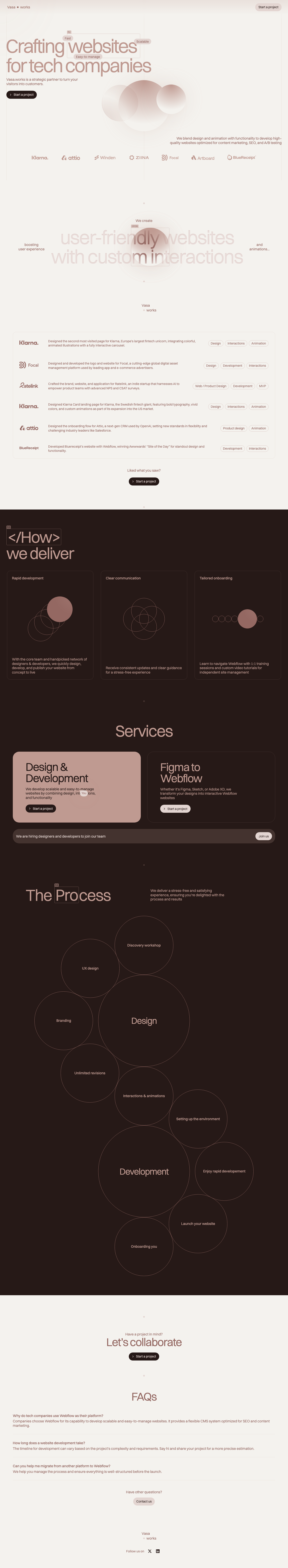 Vasa - full page scroll